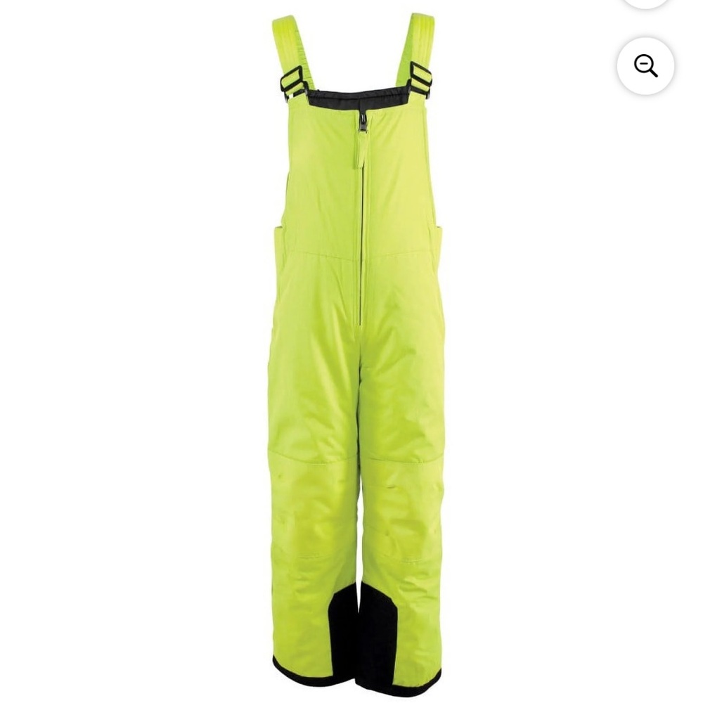 Hudson Baby Unisex Snow Bib Overalls, Solid Lime